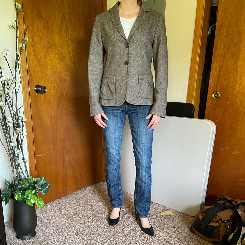 Blazer Banana Republic size 8 brown/cream